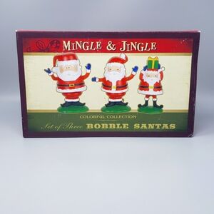Set Of 3 Mingle & Jingle Bobble Santa's